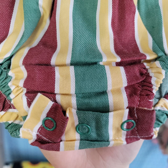 Ruffle butts jolly stripe flutter bubble romper new with tags - Picture 5 of 5